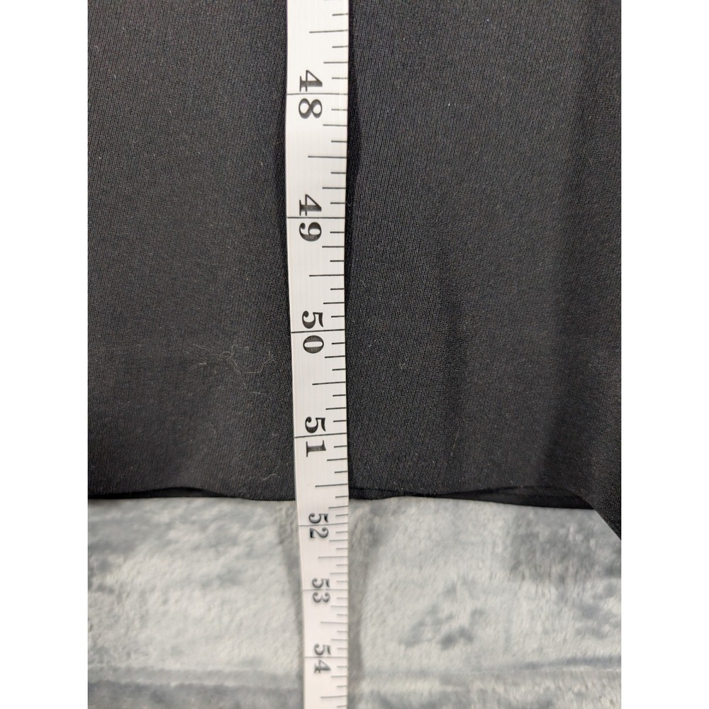 Gallery Woman Black Longline Trench Coat Collared Button Front Plus Size 3X - Picture 11 of 11